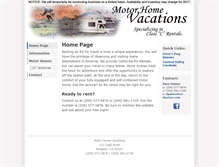 Tablet Screenshot of motorhomevacations.net